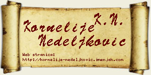Kornelije Nedeljković vizit kartica